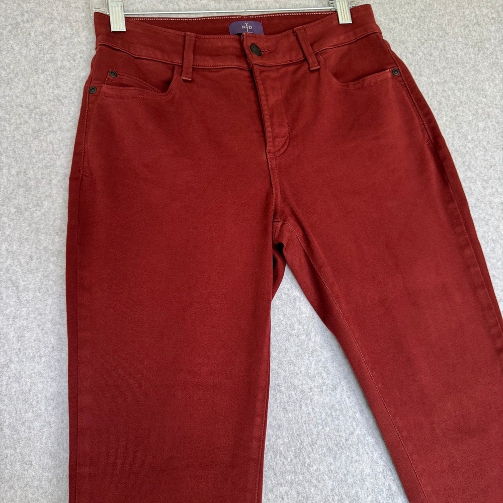 NYDJ Legging Jeans Women's 4 Burgundy Wine Stretch Skinny Made USA Soft Denim - Picture 6 of 11